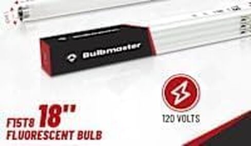 F15T8 Fluorescent Light Bulbs - F15 T8 15W 4100K Fluorescent 18" Under Cabinet Light Bulbs Cool White 18" Linear T8 650 Lumens - Under The Counter Small Fluorescent Light Bulb - Pack of 2 in Kuwait