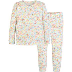 ملابس نوم مودال قطنية ناعمة من Moimoln للفتيات الصغيرات تناسب تمامًا ملابس نوم يومية طويلة من Pjs مقاس 4T in Kuwait