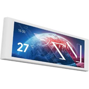 Thermalright Trofeo Vision LCD White Edition Case Sub-Display Features a 6.86-inch Full-Color LCD Screen (1280x480 Resolution) with Magnetic Panel Design. Supports DIY Dynamic/Static Images (White). in Saudi Arabia