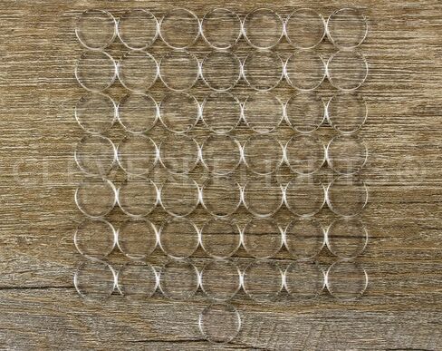 CleverDelights 4" Round Glass Tiles - 5 Pack - Clear Flat 4 Inch Circle Tiles in Kuwait