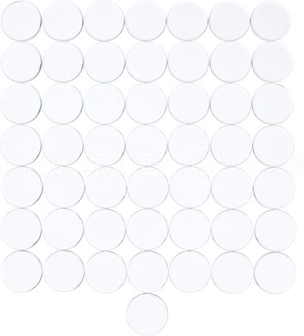 CleverDelights 4" Round Glass Tiles - 5 Pack - Clear Flat 4 Inch Circle Tiles in Kuwait