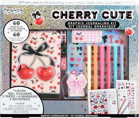 Fashion Angels Yummy Gummies Graphic Journal Set, Includes Sketch Book, Sticker Sheets, Writing Essentials, Tape & More, Ideal for Kids & Teens in Kuwait