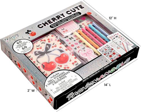 Fashion Angels Yummy Gummies Graphic Journal Set, Includes Sketch Book, Sticker Sheets, Writing Essentials, Tape & More, Ideal for Kids & Teens in Kuwait