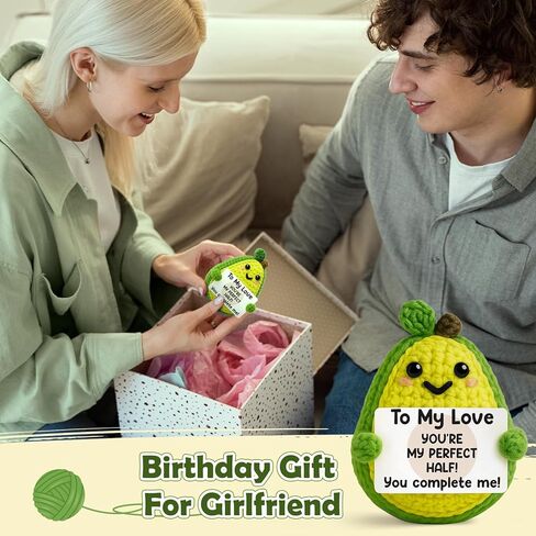 Mom Gift from Daughter Mothers Day Decor Positive Crochet Avocado Emotional Potato Pickle Mini Handmade Birthday Gift for Mother Funny in Kuwait