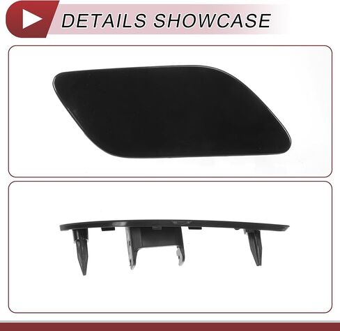 1 Pcs Front Left Side Bumper Headlight Washer Nozzle Cover Cap for Audi A6 (C7) 2015-2018 Bumper Trim Nozzle Cover No.4G0955275H Black Plastic in Saudi Arabia