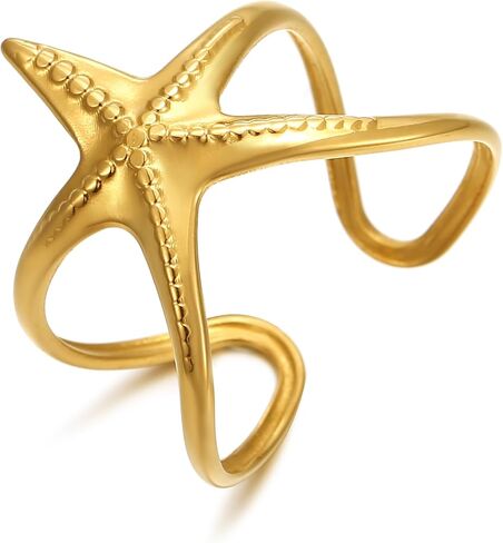 Chunky Gold Sun Rings for Women Vintage Sunflower Rings Stackable Adjustable Open Ring Jewelry in Kuwait