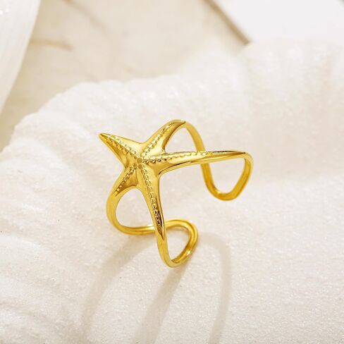 Chunky Gold Sun Rings for Women Vintage Sunflower Rings Stackable Adjustable Open Ring Jewelry in Kuwait