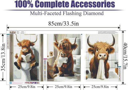 Clendo 3 Pack Diamond Art Kits - DIY 5D Beach Diamond Painting Kits للمبتدئين ، DIY Full Drill Diamonds Painting Picture مع Diamond Gem Art Wall Decor 12 'x16' ' in Kuwait