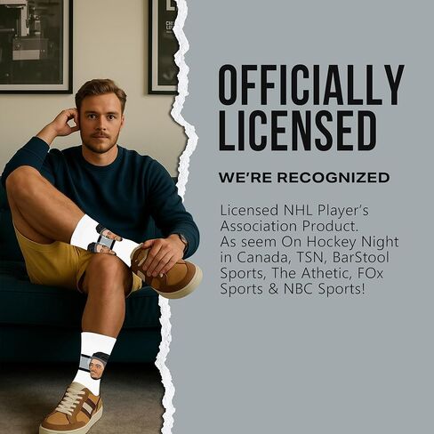 Major League Socks - NHL Los Angeles Kings - Various Players - Hockey Fan Holiday Gift Unisex Apparel (Size 7-13) in Kuwait