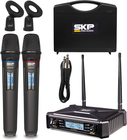 UHF -300D صوت لاسلكي رقمي - نظام ميكروفون مزدوج باليد in Saudi Arabia