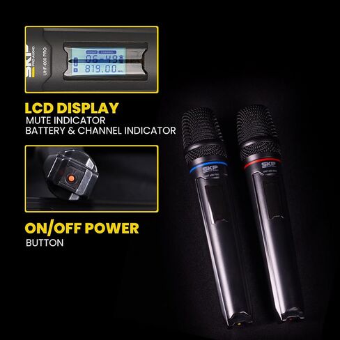 UHF -300D صوت لاسلكي رقمي - نظام ميكروفون مزدوج باليد in Saudi Arabia