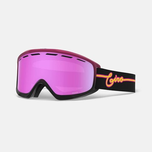 Giro Index 2.0 OTG Ski Goggles - نظارات التزلج على الجليد للرجال والنساء والشباب - حزام تدفق أحمر مع عدسة Scarlet العنبر in Kuwait