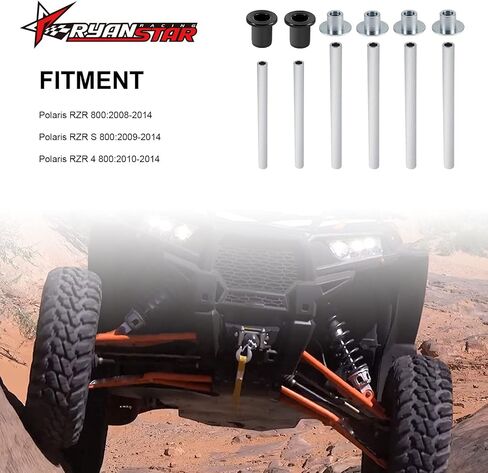 RYANSTAR RACING Front or Rear Lower A-Arm Shaft Bushings Compatible with Polaris Ranger 400, 500, 700, 800, 900 – Durable Replacement Kit for Smooth Suspension Performance in Saudi Arabia