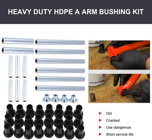 RYANSTAR RACING Front or Rear Lower A-Arm Shaft Bushings Compatible with Polaris Ranger 400, 500, 700, 800, 900 – Durable Replacement Kit for Smooth Suspension Performance in Saudi Arabia