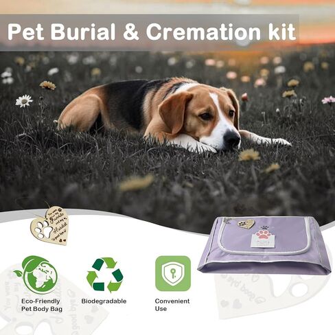 دفن الحيوانات الأليفة ، حقيبة جسم الحيوانات الأليفة الصديقة للبيئة مناسبة لجميع أنواع الحيوانات الأليفة للحيوانات الأليفة للدفن والحرق (الأزرق ، م) in Kuwait