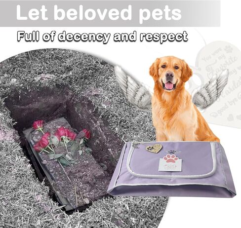 دفن الحيوانات الأليفة ، حقيبة جسم الحيوانات الأليفة الصديقة للبيئة مناسبة لجميع أنواع الحيوانات الأليفة للحيوانات الأليفة للدفن والحرق (الأزرق ، م) in Kuwait