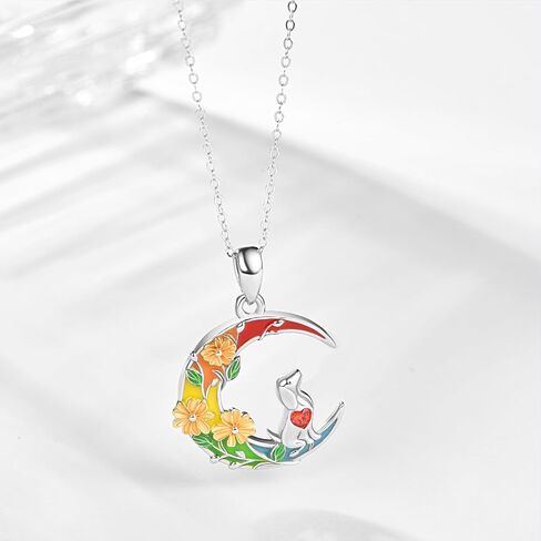 AENEAS Rainbow Bridge Cat Memorial Gifts Necklace Sterling Silver Jewelry Pet Memorial Gifts for Loss of Cat Angel Wings Bereavement Gifts Sympathy in Saudi Arabia