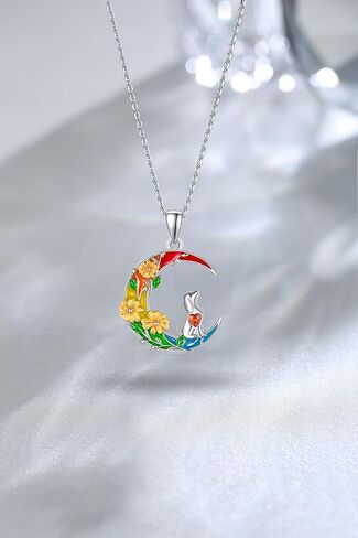AENEAS Rainbow Bridge Cat Memorial Gifts Necklace Sterling Silver Jewelry Pet Memorial Gifts for Loss of Cat Angel Wings Bereavement Gifts Sympathy in Saudi Arabia