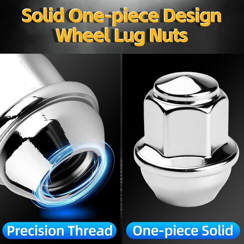 M14x1.5 مصور العروة المصممة لذاكرة RAM 1500/Grand Cherokee/Jeep Wrangler/Dodge Charger/Chevy Camaro/Impala/Corvette ، Wheel Lug Nuts ، M14x1.5 Chrome Truck Nuts ، 611-330 611-331 7/8 "HEX 20PCS in Kuwait