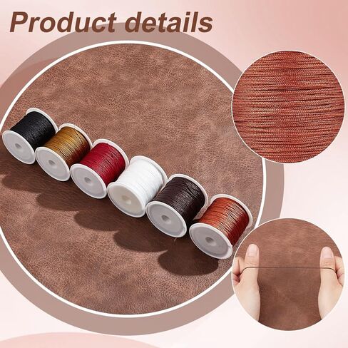 PH PandaHall 300 Yards 0.8mm Nylon String for Bracelets, 6 Colors Braided Thread Chinese Knotting Cords Bracelet String Thread Wind Chime Blinds String for Jewelry Making Kumihimo Wrapping Supplies in Kuwait