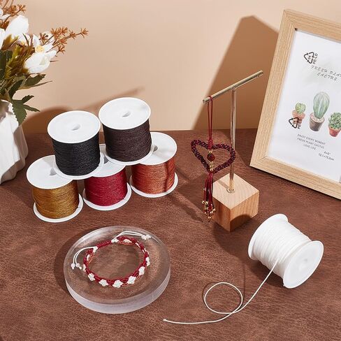 PH PandaHall 300 Yards 0.8mm Nylon String for Bracelets, 6 Colors Braided Thread Chinese Knotting Cords Bracelet String Thread Wind Chime Blinds String for Jewelry Making Kumihimo Wrapping Supplies in Kuwait