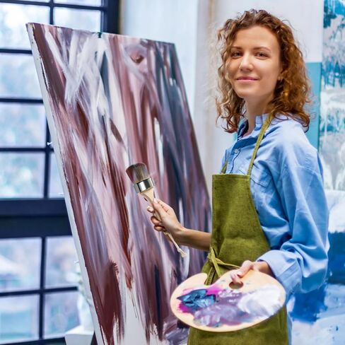 Chalk Paint Brush Natural Bristle Round Paint Brush Wax Brushes for Waxing Furniture, Painting Stencil, Home Decor, DIY Art Crafts, Watercolor, Graffiti Creation - 3Pack in Kuwait