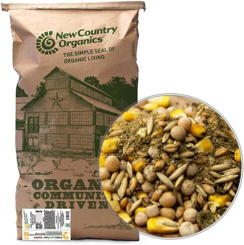 New Country Organics | Wheat-Free Chicken Feed 40lbs | Layer Feed for Laying Hens | Gluten-Free and Soy-Free | 17% Protein | Certified Organic and Non-GMO Chicken Food | 40 lbs in Saudi Arabia