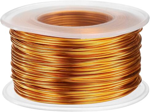 HARFINGTON 2pcs 20 Gauge Aluminum Craft Wire 0.8mm 98.5ft Flexible Bendable Anodized Metal Jewelry Sculpting Wire for Jewelry Making Modelling Craft DIY, Bronze in Saudi Arabia