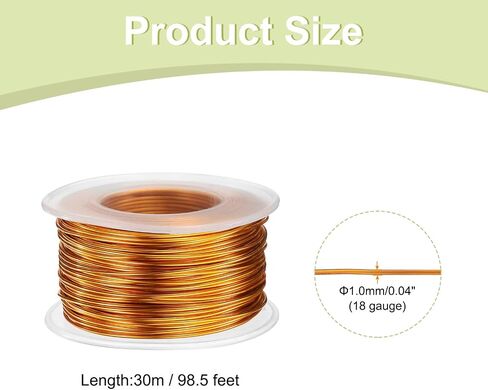 HARFINGTON 2pcs 20 Gauge Aluminum Craft Wire 0.8mm 98.5ft Flexible Bendable Anodized Metal Jewelry Sculpting Wire for Jewelry Making Modelling Craft DIY, Bronze in Saudi Arabia
