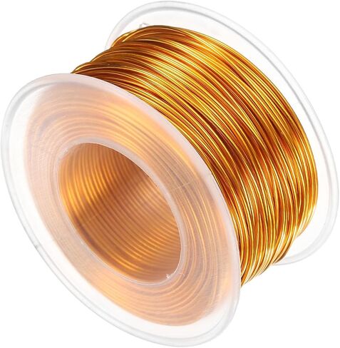 HARFINGTON 2pcs 20 Gauge Aluminum Craft Wire 0.8mm 98.5ft Flexible Bendable Anodized Metal Jewelry Sculpting Wire for Jewelry Making Modelling Craft DIY, Bronze in Saudi Arabia