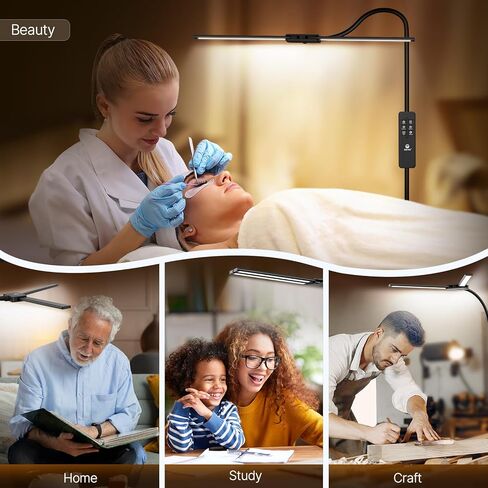 Syrinx LED مصباح الأرضية ، رأس مزدوج مصابيح أرضية من أجل غرفة المعيشة مع مفتاح الإيماء in Kuwait