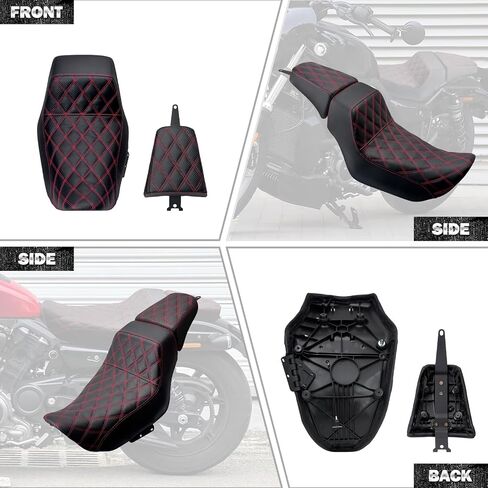 HDBUBALUS Motorcycle Driver Passenger Seat Two up Seat Fit For Harley Nightster RH975 Nighster Special RH975S 2022-up Black in Saudi Arabia