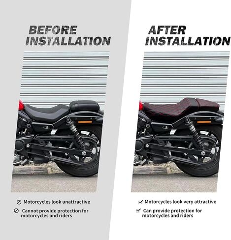 HDBUBALUS Motorcycle Driver Passenger Seat Two up Seat Fit For Harley Nightster RH975 Nighster Special RH975S 2022-up Black in Saudi Arabia