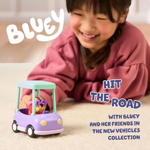Bluey Vehicle Set – 4-Pack Includes Garbage Truck, Convertible, Family Car & Ice Cream Van, Official Bluey Toys for Kids Ages 3+ in Saudi Arabia
