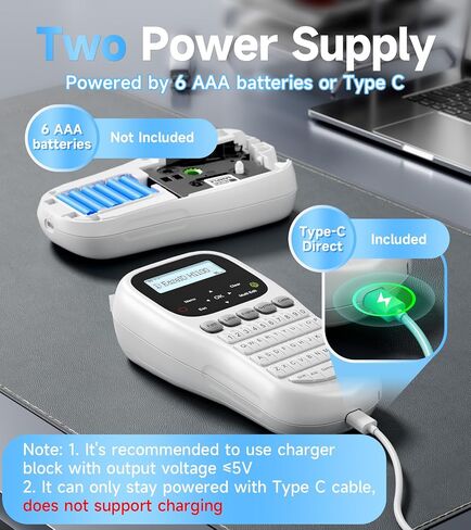 Industrial Label Maker Machine with-Tape, H1100 Portable Labeler with Keyboard, Handheld Labeler with Backlight Screen, Cable Wire Label Maker for Home Office Use in Kuwait