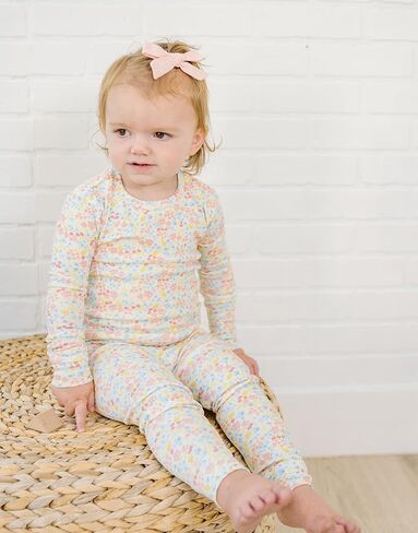 ملابس نوم مودال قطنية ناعمة من Moimoln للفتيات الصغيرات تناسب تمامًا ملابس نوم يومية طويلة من Pjs مقاس 4T in Kuwait