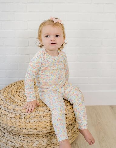 ملابس نوم مودال قطنية ناعمة من Moimoln للفتيات الصغيرات تناسب تمامًا ملابس نوم يومية طويلة من Pjs مقاس 4T in Kuwait