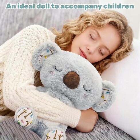 Breathing Stuffed Animal, Mush Plushies for Anxiety and Sleep, Breathing Plush, Four Gear Adjustment, Volume Control, Rhythmic Breathing Motion with Music Lights, for Newborns 0+ Months in Kuwait