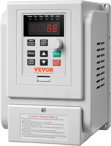 VEVOR VFD 10HP، 7.5KW، 34A، مرحلة واحدة 220 فولت - 240 فولت مدخل إلى 3 مراحل 220 فولت - 240 فولت محرك تردد متغير، 0-400 هرتز VFD للتحكم في سرعة محرك التيار المتردد in Saudi Arabia
