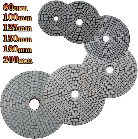 80mm-200mm Diamond Polishing Pad Wet Abrasive Tool for Sanding Stone Marble Granite Countertop Pack of 7 Pcs 3/4/5/6/7/55 Inch in Saudi Arabia