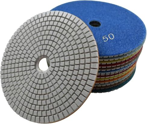 80mm-200mm Diamond Polishing Pad Wet Abrasive Tool for Sanding Stone Marble Granite Countertop Pack of 7 Pcs 3/4/5/6/7/55 Inch in Saudi Arabia
