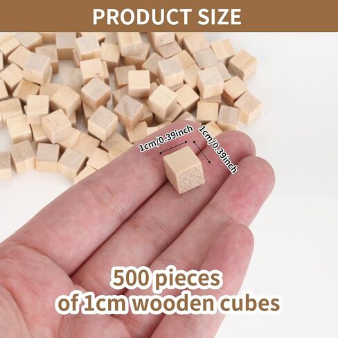50 Pack 2 Inch Wood Blocks for Crafts, Unfinished Wooden Cubes Block, Solid Square Wood Cubes for Painting and Crafts and DIY Projects in Saudi Arabia