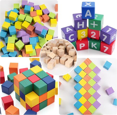 50 Pack 2 Inch Wood Blocks for Crafts, Unfinished Wooden Cubes Block, Solid Square Wood Cubes for Painting and Crafts and DIY Projects in Saudi Arabia