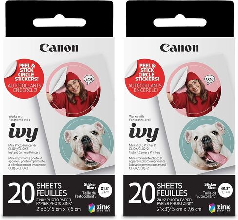 Canon Zink Circle Sticker 60Sheet Bundle in Saudi Arabia