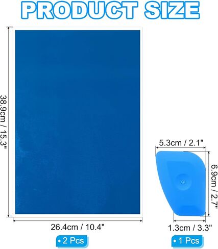 PATIKIL 15.3x10.4 Inch Laser Engraving Paper, 2 Pcs Laser Engraving Marking Color Paper with Blue Scraper for Fiber Laser Marking and Engraving on Metal Ceramics Glass, Gray in Saudi Arabia