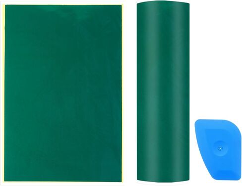 PATIKIL 15.3x10.4 Inch Laser Engraving Paper, 2 Pcs Laser Engraving Marking Color Paper with Blue Scraper for Fiber Laser Marking and Engraving on Metal Ceramics Glass, Gray in Saudi Arabia