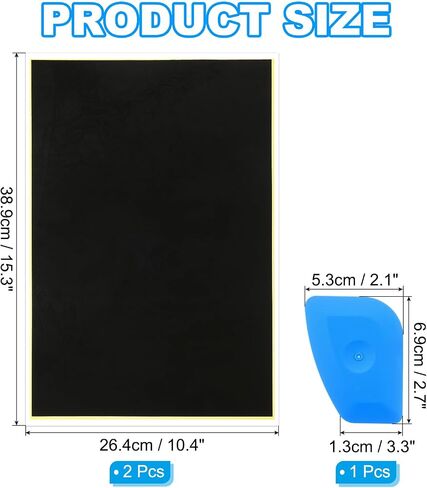 PATIKIL 15.3x10.4 Inch Laser Engraving Paper, 2 Pcs Laser Engraving Marking Color Paper with Blue Scraper for Fiber Laser Marking and Engraving on Metal Ceramics Glass, Gray in Saudi Arabia