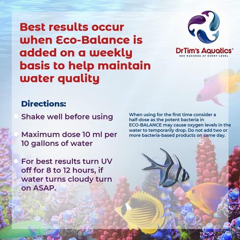 Drtim’s Aquatics Freshwater Bollance Probiotic Solution-بالنسبة لخزانات أسماك المياه العذبة ، وحوادث السمك-الكائنات غير الودية ، وتعزيز جودة المياه المثلى-طبيعية 100 ٪-64 أوقية. in Kuwait