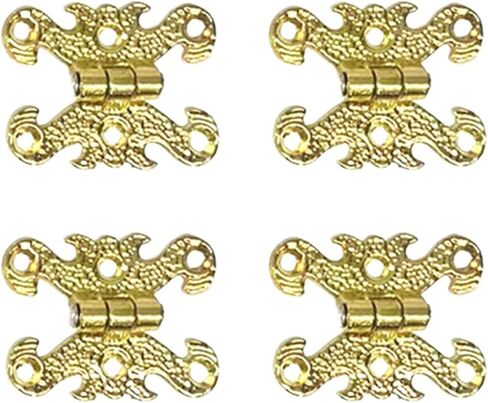 4 قطع من مفصلات الأبواب العتيقة لخزانة الملابس ومفصلات المؤخرة وحافظة المجوهرات وأجهزة الأثاث العتيقة المزخرفة مع برغي (S برونزي) in Kuwait