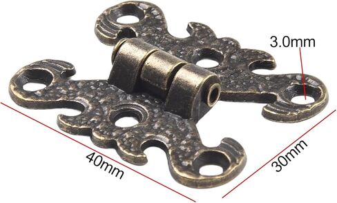 4 قطع من مفصلات الأبواب العتيقة لخزانة الملابس ومفصلات المؤخرة وحافظة المجوهرات وأجهزة الأثاث العتيقة المزخرفة مع برغي (S برونزي) in Kuwait